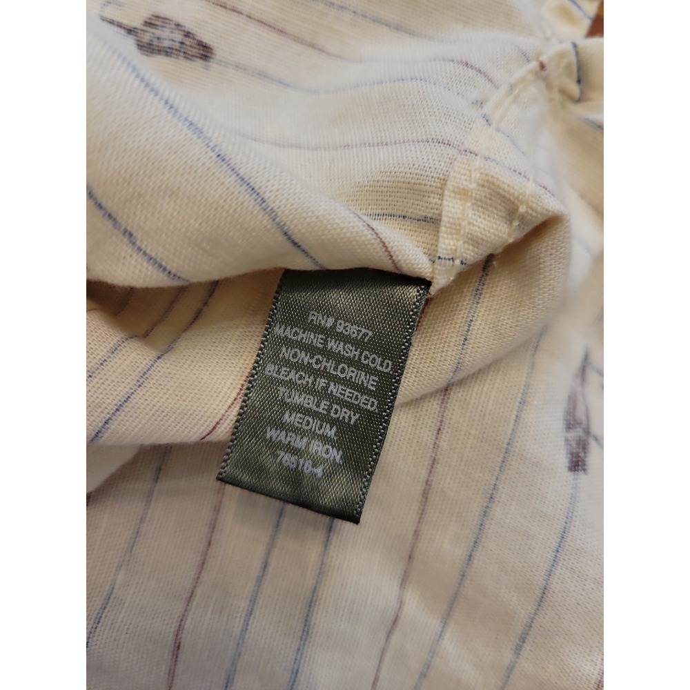 St Johns Bay Mens XL Fishing Lure Button Up Linen Cotton Blend Vacation Casual - Picture 8 of 10